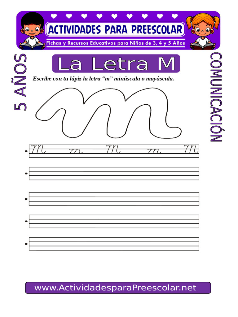 Actividades Preescolares con la Letra M | PDF