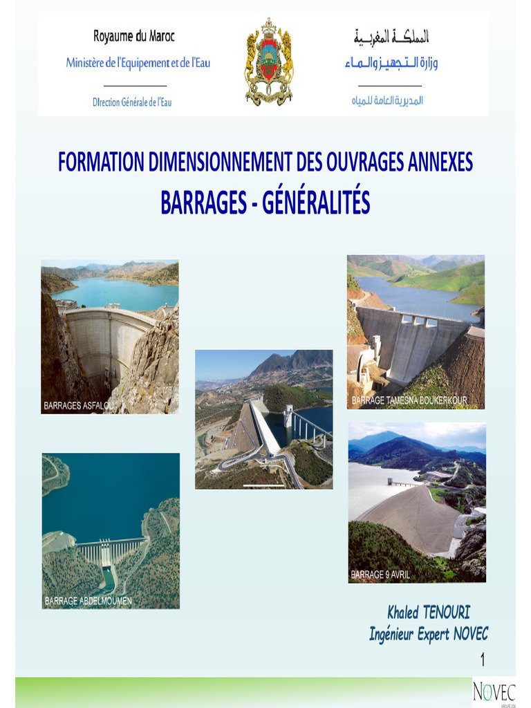 Généralités sur les barrages au Maroc | PDF | Barrage | Sciences de l ...