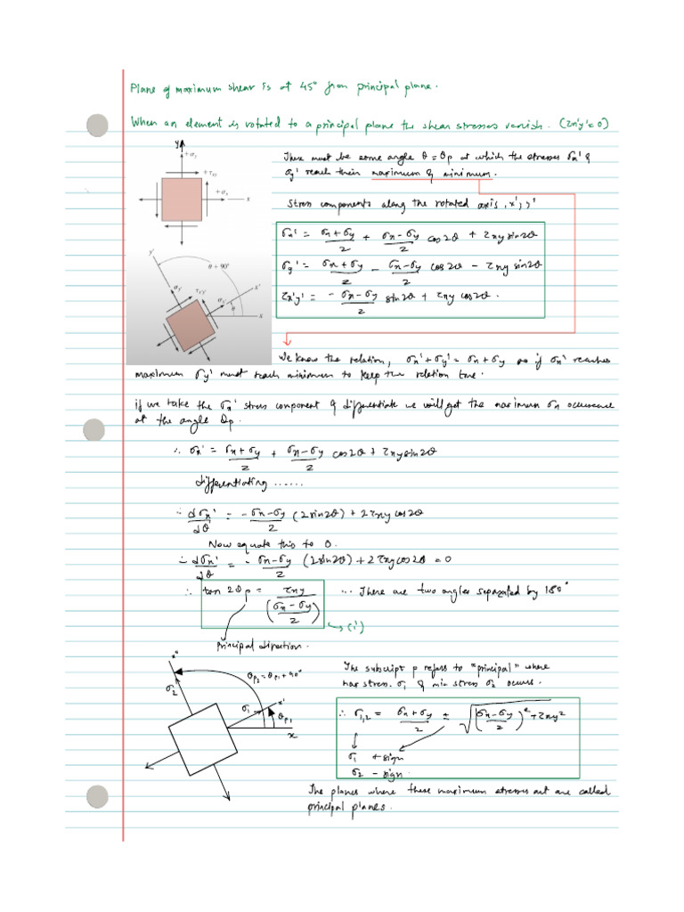 Principal Stresses and Shear Analysis | PDF | Differential Geometry ...