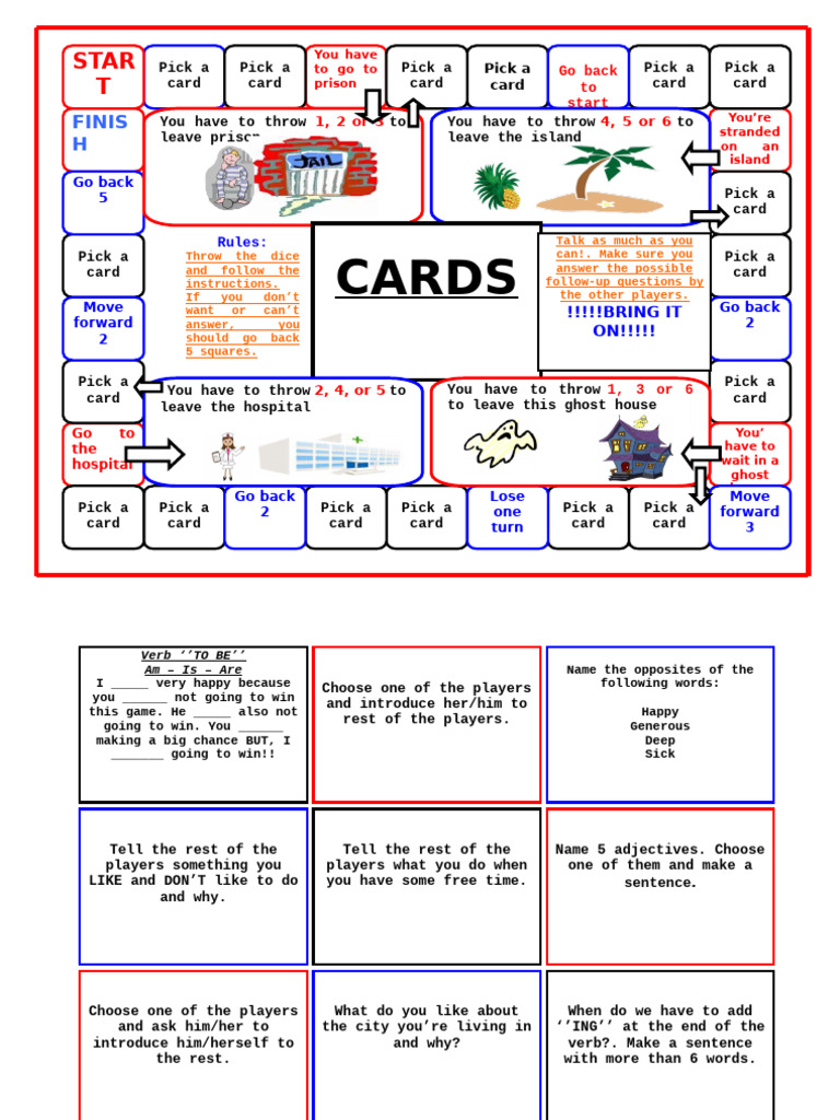 Interactive Card Game Instructions | PDF | Language Families | Language ...