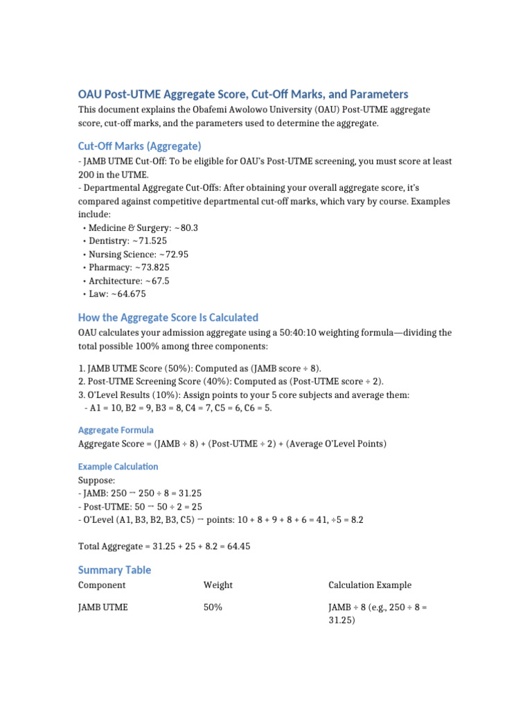 oau-post-utme-aggregate-cut-off-marks-pdf