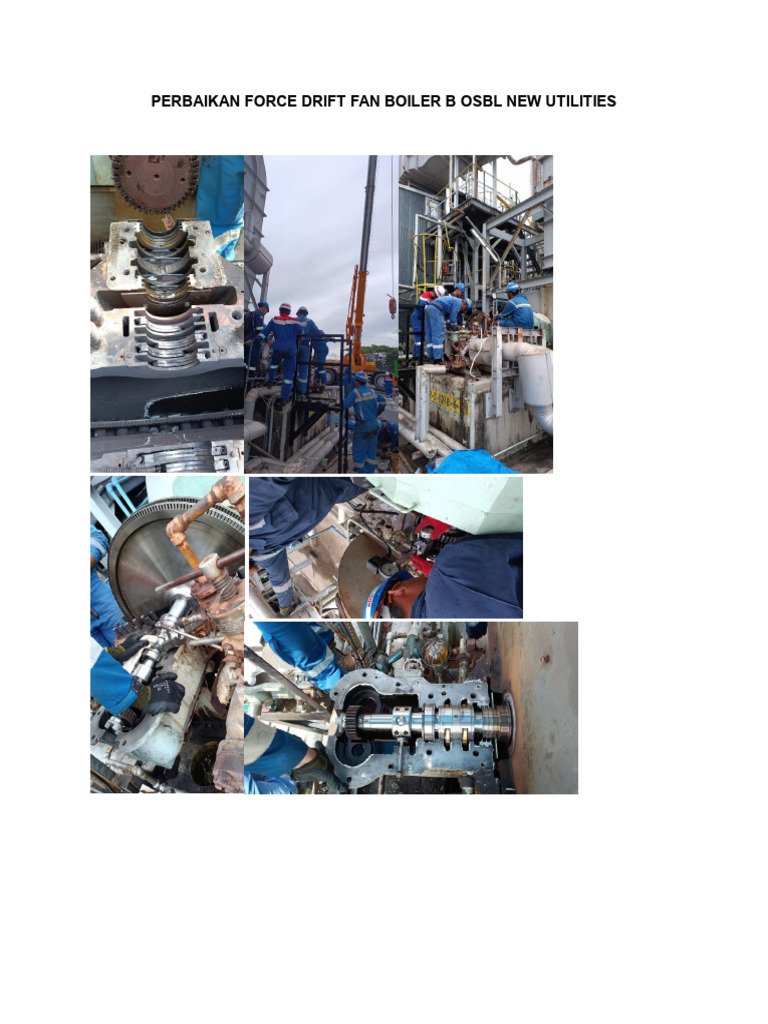 Perbaikan Force Draft Fan Boiler B Osbl New Utilities | PDF
