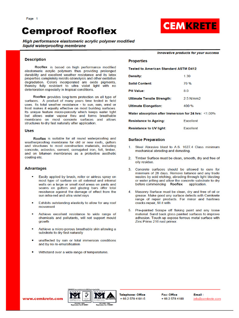 Cemproof Rooflex 8ba72448 A88a 4b1e 922d b21cc803bdd3 | PDF