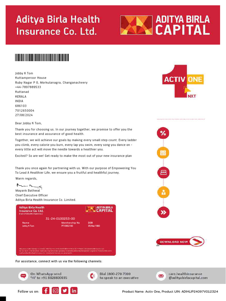 Aditya Birla Health Insurance Policy Details | PDF | Insurance | Pregnancy
