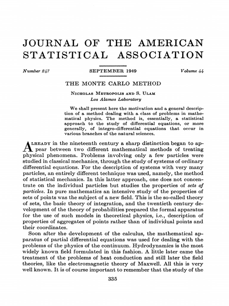 Understanding the Monte Carlo Method | PDF | Physics | Probability