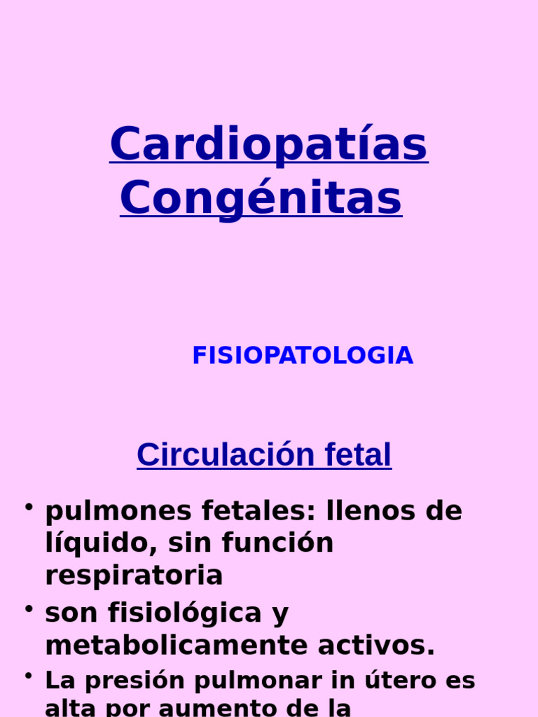 Cardiopat As Cong Nitas | PDF | Feto | Sistema circulatorio