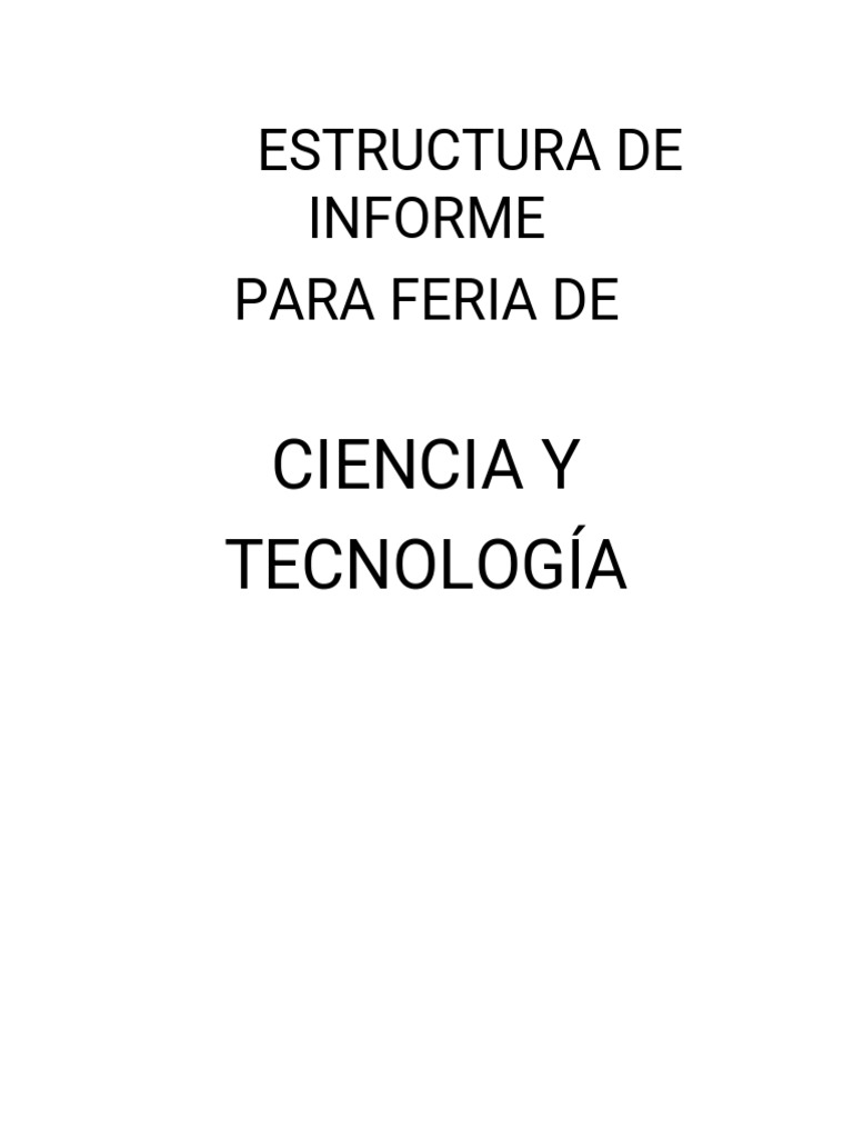Informe para Feria de Ciencias | PDF