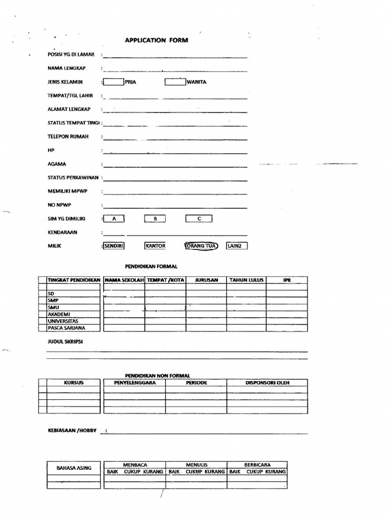 Application Form | PDF