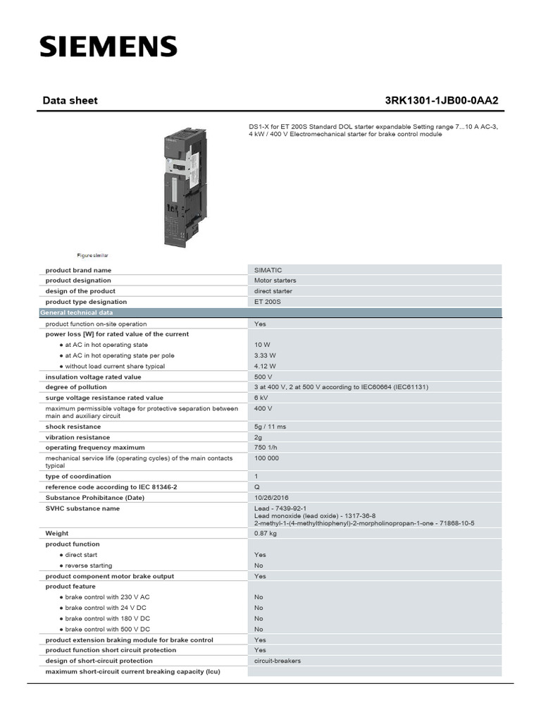 Siemens 3RM12021AA04 Data Sheet | PDF | Direct Current | Alternating ...