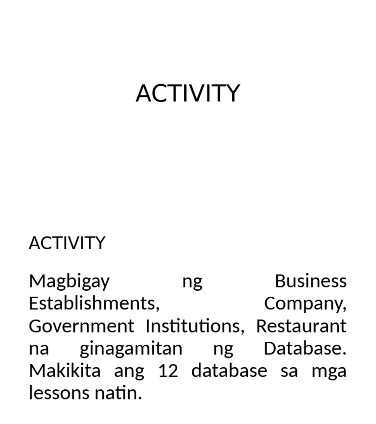 ACTIVITY Working With Data | PDF