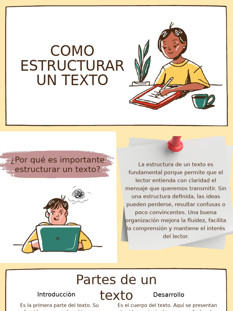 Estructura y elementos de un texto | PDF | Cognición