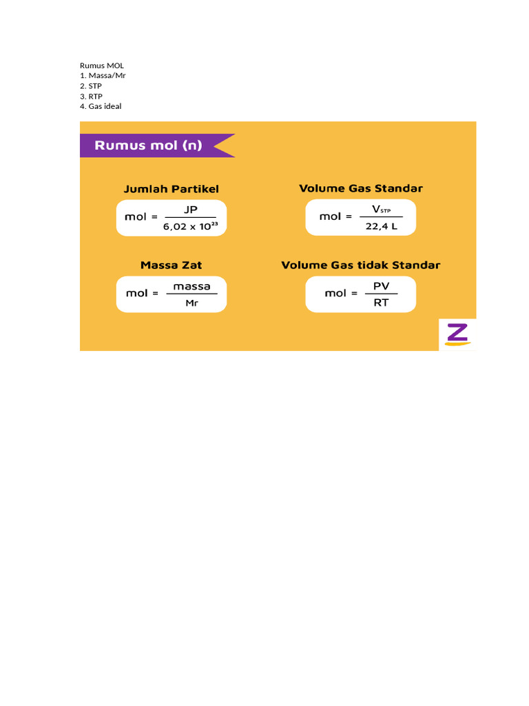 Rumus MOL Malik SMA 5 | PDF