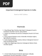List of Endangered Species in India | PDF | Fauna Of South Asia ...
