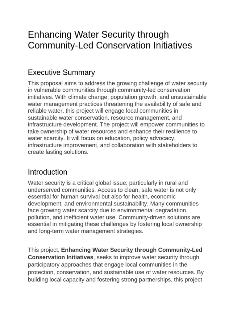 Karaköy Water Security Initiative | PDF | Water Security | Climate ...