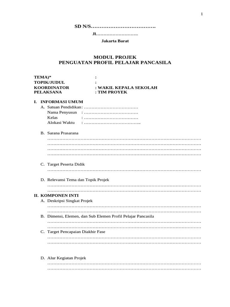 Format Modul Projek PPP | PDF