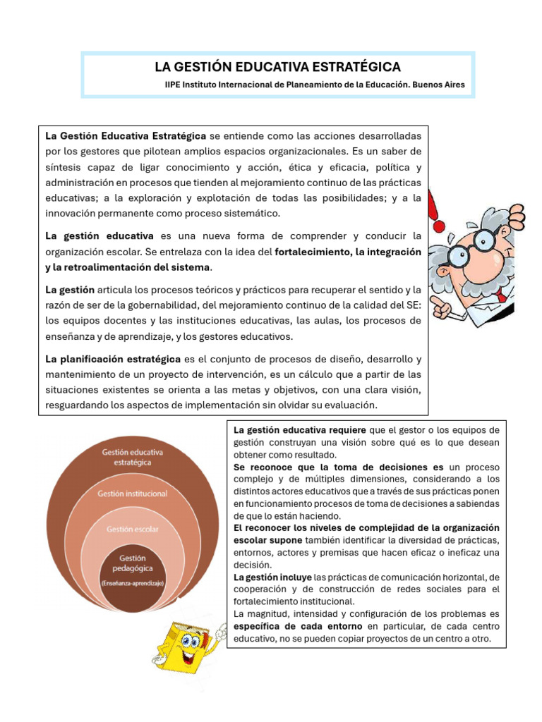 Gestión Educativa Estratégica Efectiva | PDF | Enseñando | Planificación