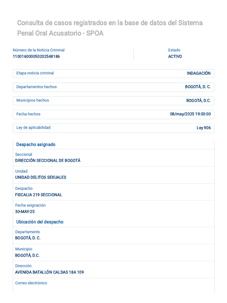 Fiscalía General de La Nación | PDF