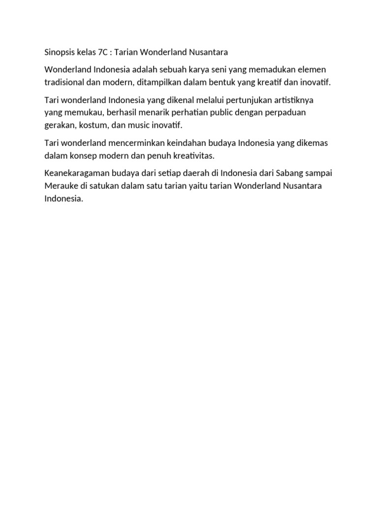 Sinopsis Kelas 7C | PDF
