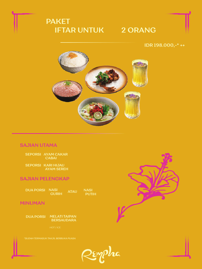 Paket Iftar Rempha untuk Berbuka Puasa | PDF