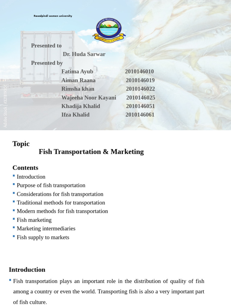 Open System Fish Transportation Methods | PDF | Fish | Water