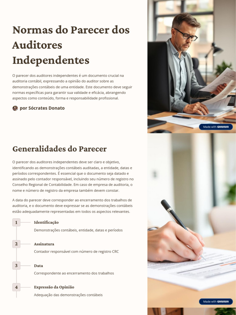Normas do Parecer de Auditoria | PDF | Contabilidade | Relatório anual