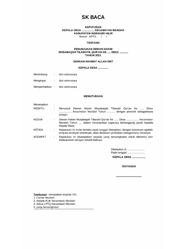 SK Baca | PDF