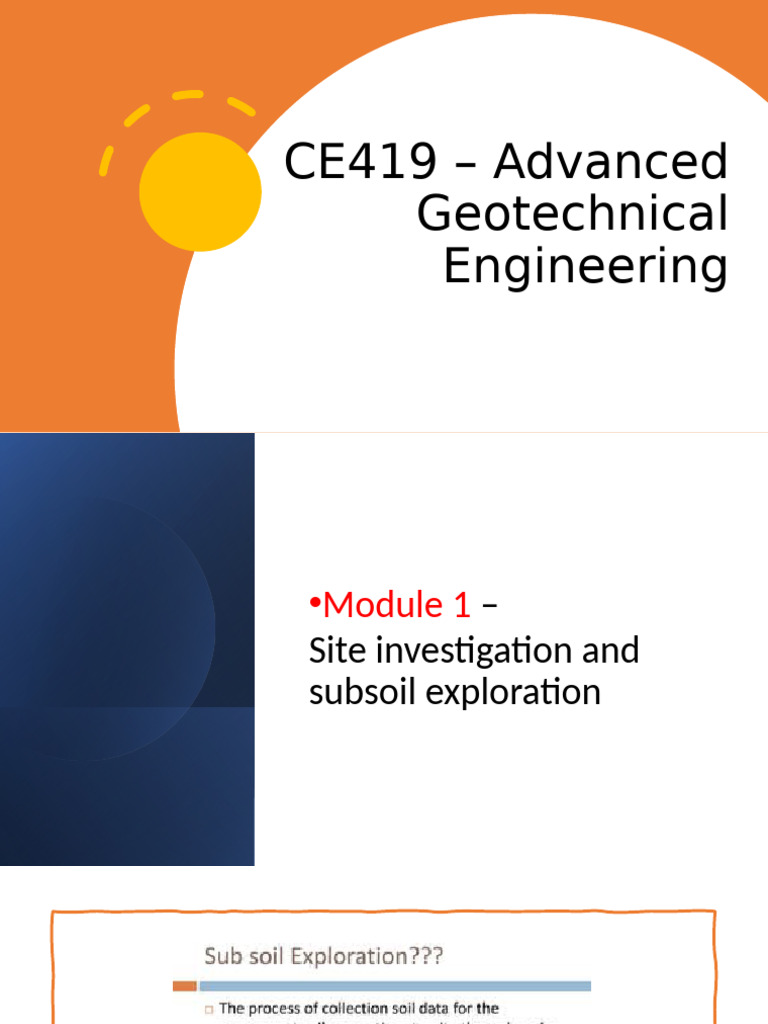 Advanced Geotechnical Site Investigation | PDF