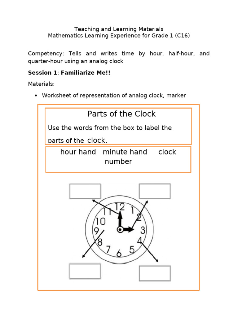 GR 1 - C16 - Ma. Nancy G. Molina | PDF | Clock | Behavior Modification