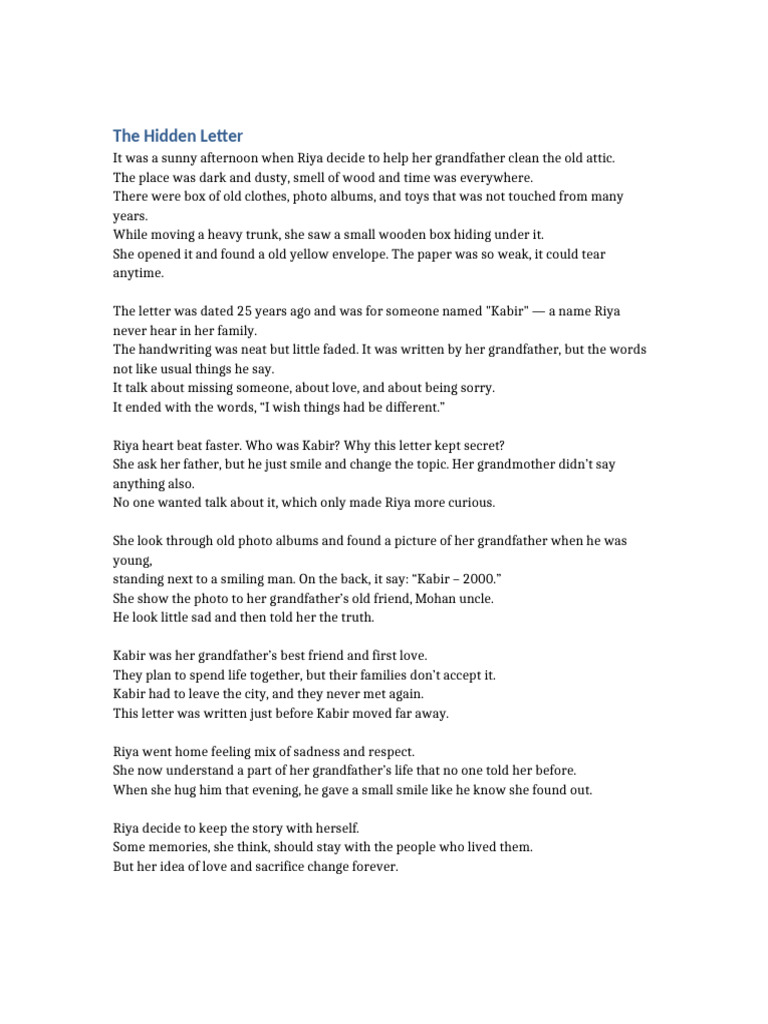 The Forgotten Letter's Secret | PDF