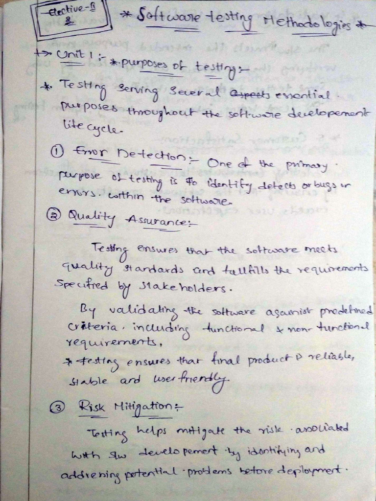 Software Testing Methodologies Pdf