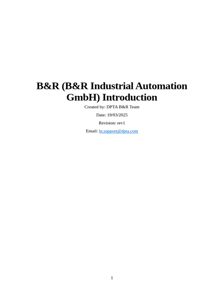 B&R Industrial Automation Overview | PDF | Automation | Programmable ...