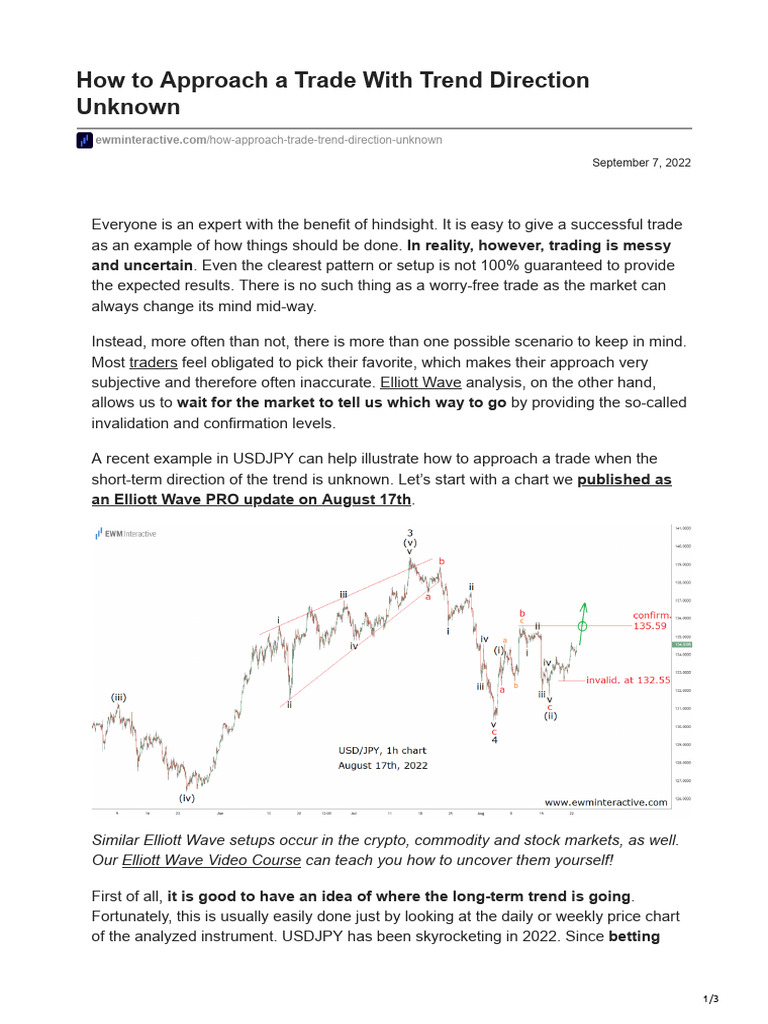 Trading Strategies with Elliott Wave Analysis | PDF | Market Trend