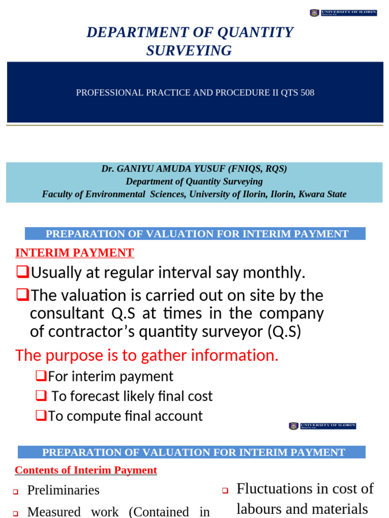 Interim Payment Valuation Guide | PDF | Bankruptcy | Liquidation