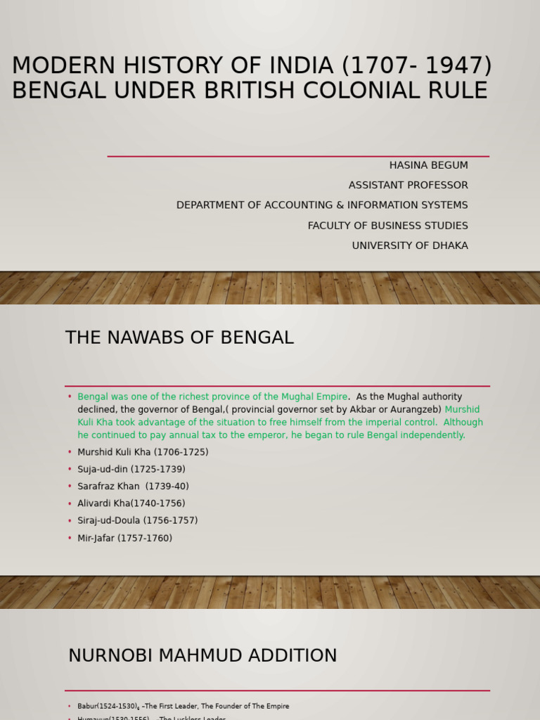 Bengal Under British Colonial Rule | PDF | Partition Of India | British ...