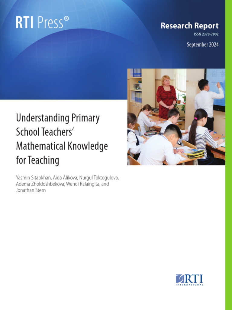 Primary Teachers' Math Knowledge Study | PDF | Teachers | Mathematics