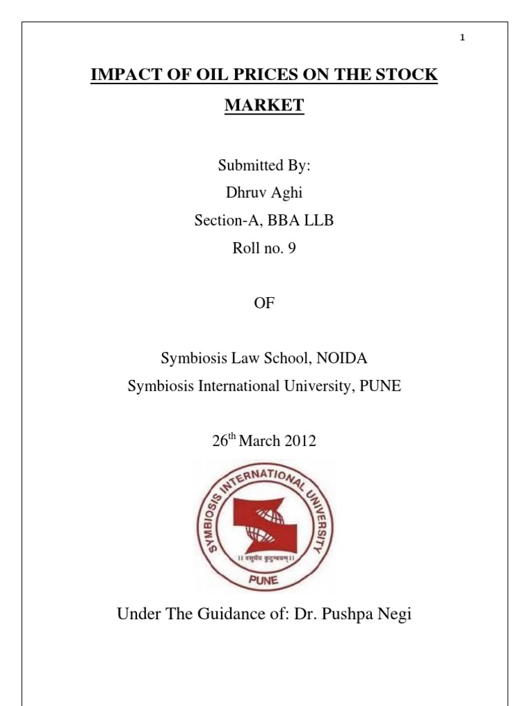 Oil Prices and Stock Market Impact | PDF | Price Of Oil | Financial Markets
