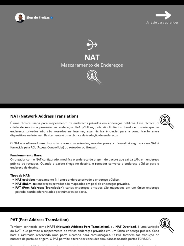 Entendendo o NAT e suas Aplicações | PDF | Endereço de IP | Porta (rede ...
