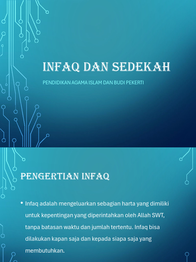 Contoh Infaq dalam Kehidupan Sehari-hari | PDF