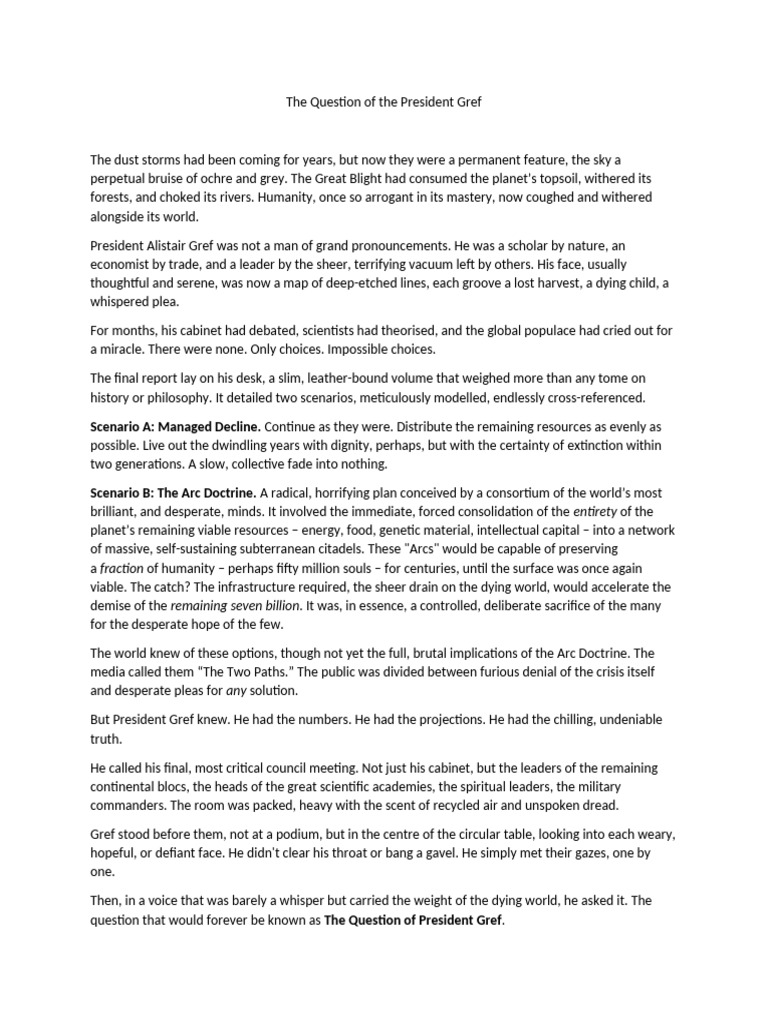 The Question of The President Gref | PDF