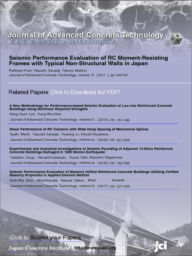 Seismic Evaluation of RC Frames in Japan | PDF | Strength Of Materials ...