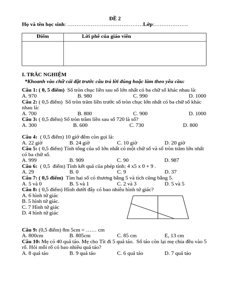 ĐỀ 2. - CK 2 Toán | PDF