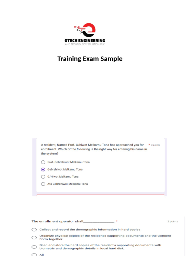 Exam Sample R1 | PDF