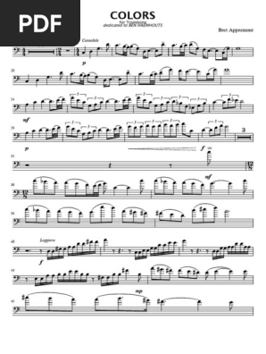 Colors for Trombone by Bert Appermont | PDF | Musical Notation