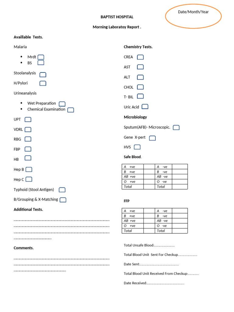 Jeddah Hospital Lab Test Report | PDF