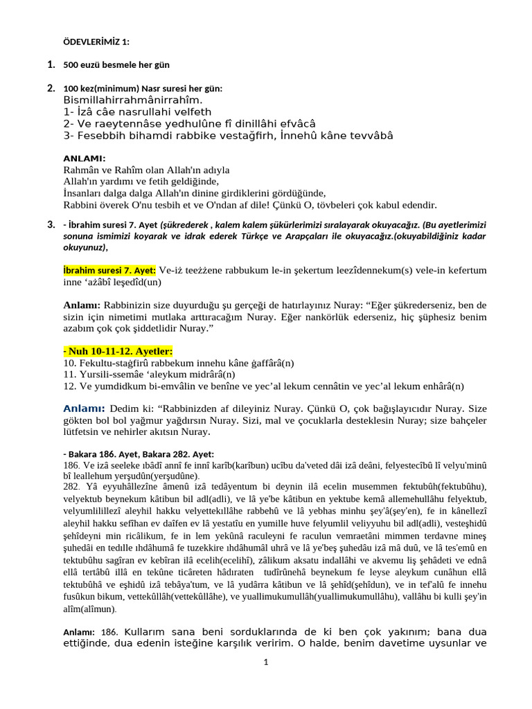 Deniz Hoca ÖDEVLERİMİZ | PDF