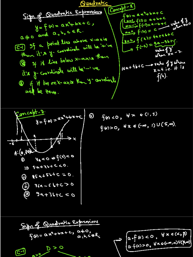 XIII Quadratic L 6 Location of Roots | PDF
