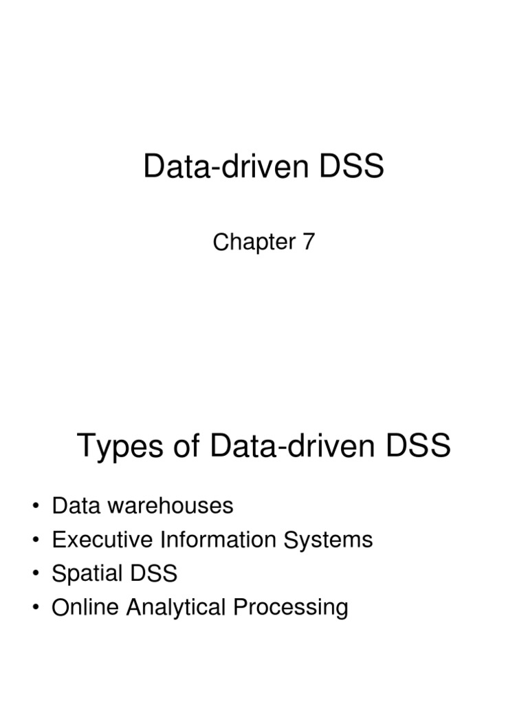 Data Driven DSS | PDF | Data Management | Business
