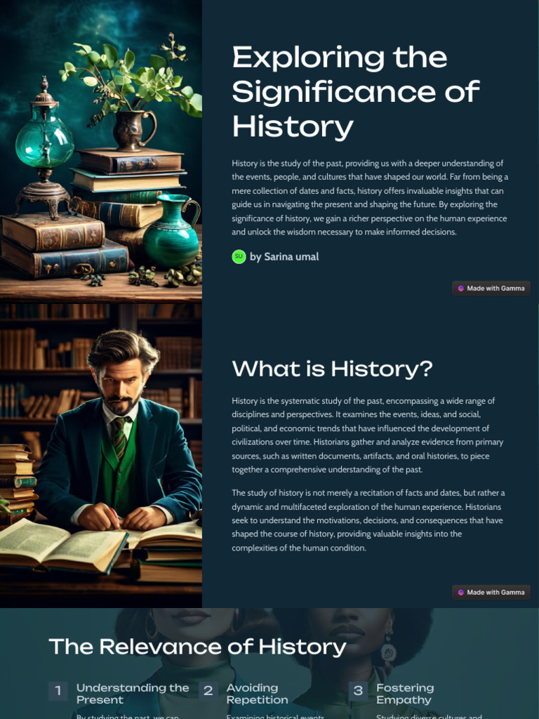 Exploring The Significance of History | PDF | Critical Thinking | Narrative