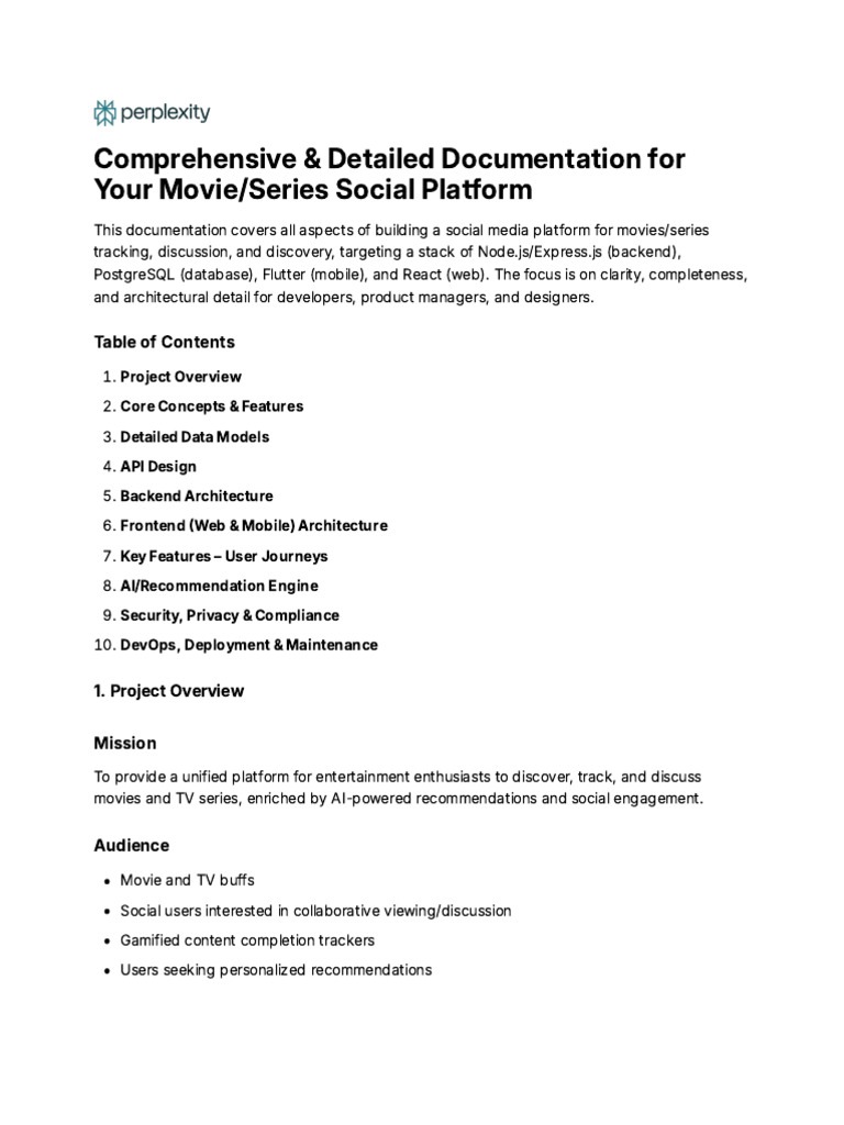Social Media Platform for Movies/Series | PDF | Computing | Information ...
