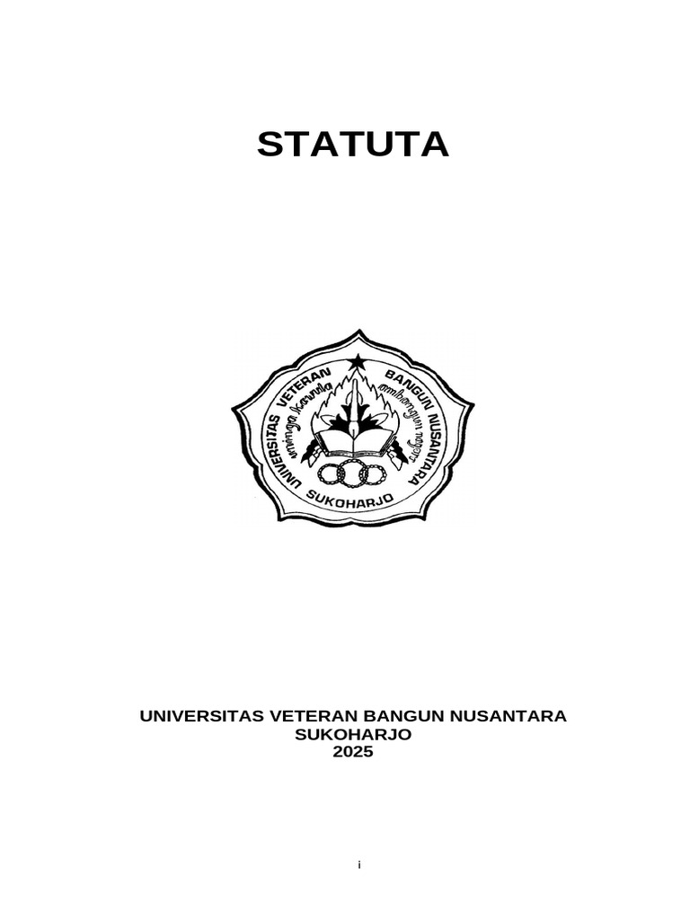 Statuta Universitas Veteran 2025 | PDF